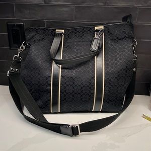 Coach Tote Bag in Black Fabric design